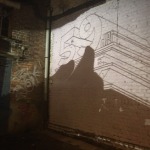 La projection du tracé sur le mur